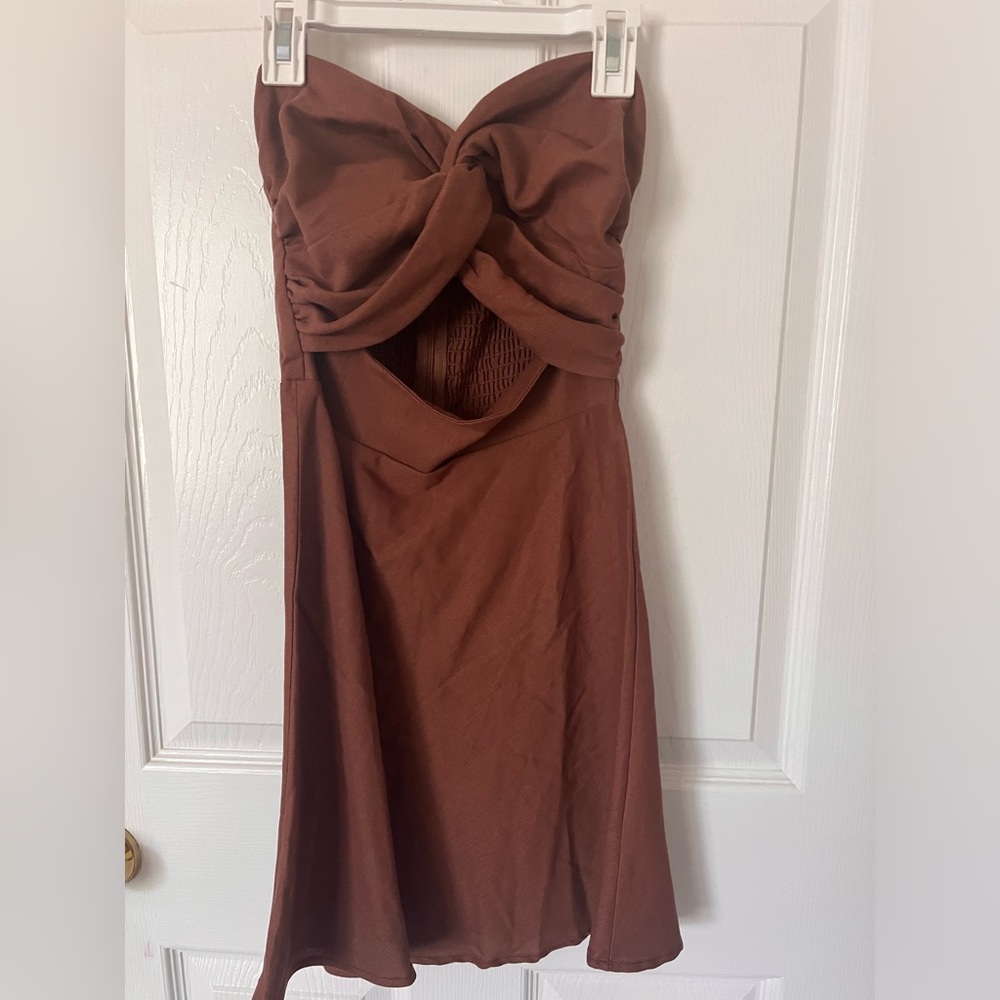 NWT Francesca’s Strapless linen mini dress